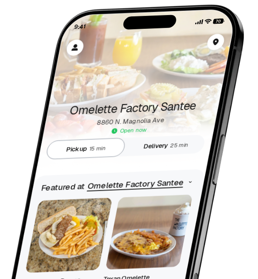 Omelette Factory Santee app preview